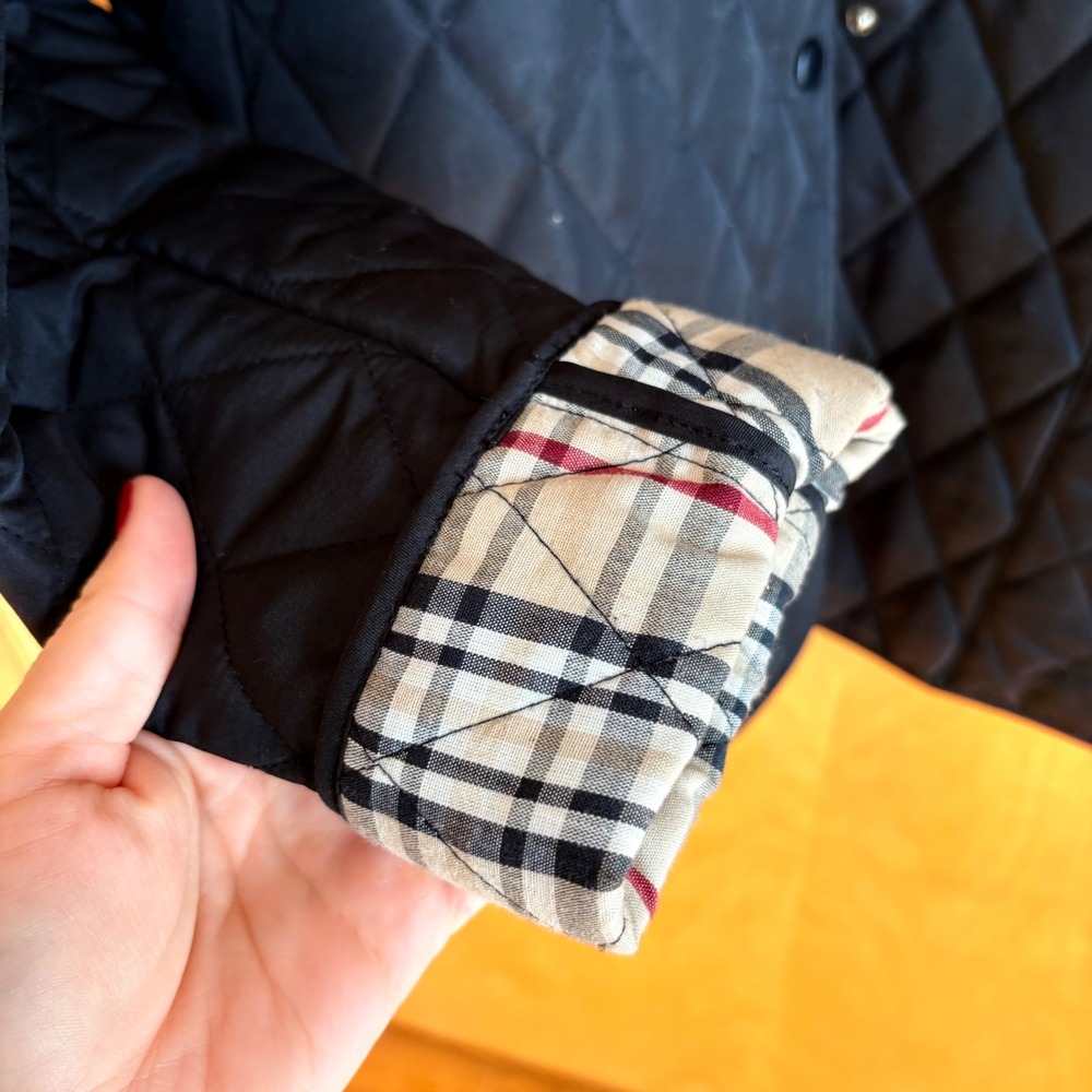 Selene Sport Quilted Snap Front Jacket Black Plaid Lining Women's Size L‎ Chore - Picture 3 of 7